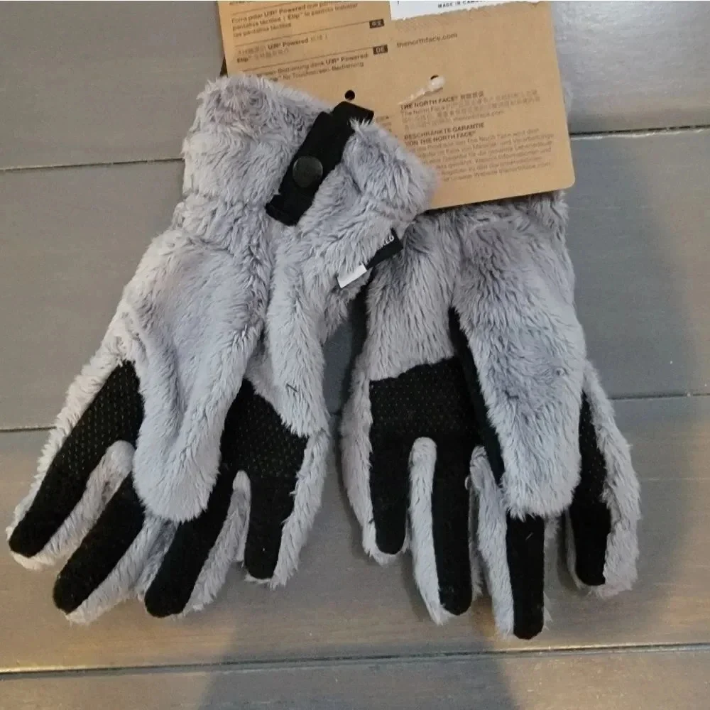 The North Face Kids Grey Girl's Osito fleece Etip Glove sz Small